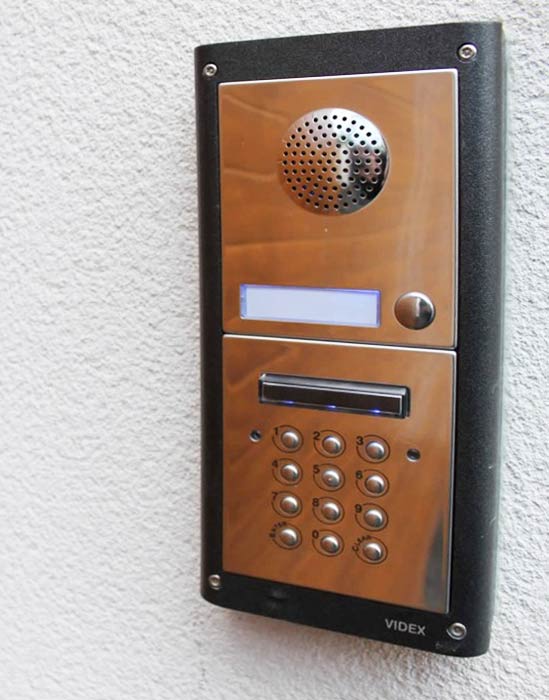 entrance gate intercom and card reader NI